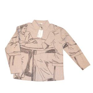 JW Anderson Mens Printed Rugby Polo Sweatshirt, Small NWT